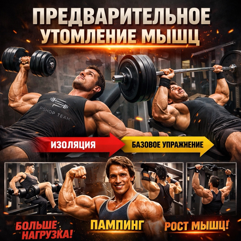 Предварительное утомление мышц: как усилить рост и «прочувствовать» целевую группу